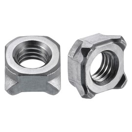 sourcing map Weld Nuts, M8 Square UNC Carbon Steel Machine Screw Gray 100Pcs