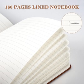 OMEYA Hardcover Journal Notebooks for Work: 4 Pack, A5 100gsm Lined Paper