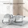 SUNHOUSE - 3.1 Quart Steamer Pots with Lid 2-Tier Multipurpose