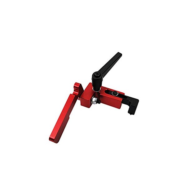CarAngels Wood Shoot Dedicated Limiter, Red Miter Truck Positioning T-Track Stopper for Table Saw (75 Type Miter Truck)