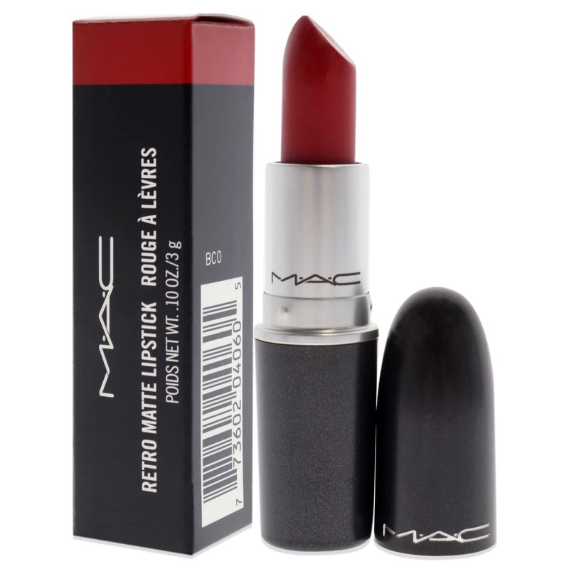 MAC Retro Matte Lipstick Ruby Woo, 1 Count, Multicolor, 0.10