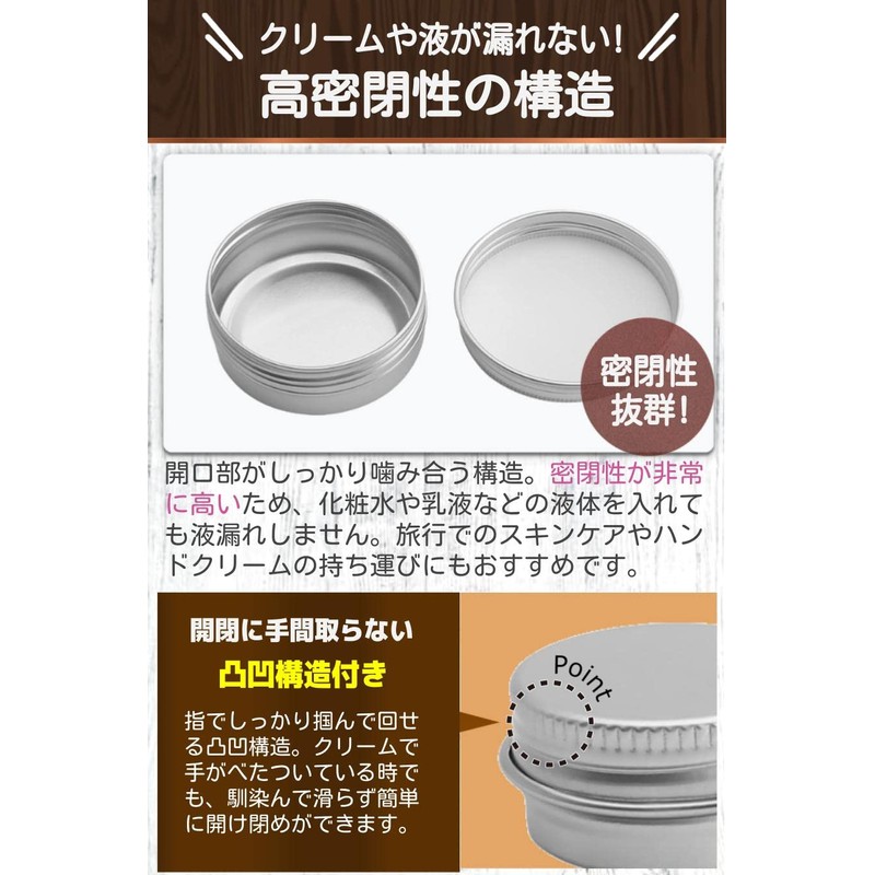 fogman Aluminum Can Cream Case Refill Container, Divided Container, 0.2