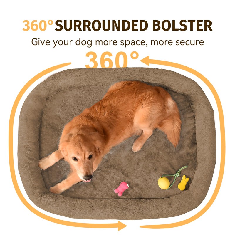 Orthopedic Waterproof Large Dog Bed: Memory Foam Washable Dog Bed