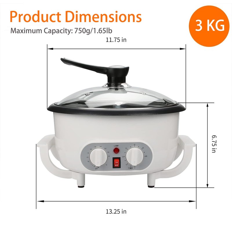 WINB Coffee Roaster Machine for Home Use, 110V Household Electric