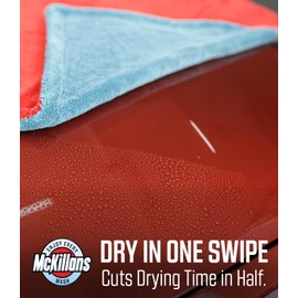McKillans® Extra Large Dual-Color Car Drying Towel XL - Edgeless & Ultra Soft & Absorbent - 36" x 28" - 1200 GSM Twisted Loop Microfiber Towel for Cars - Drying Towel Car Detailing - Car Wash Towels
