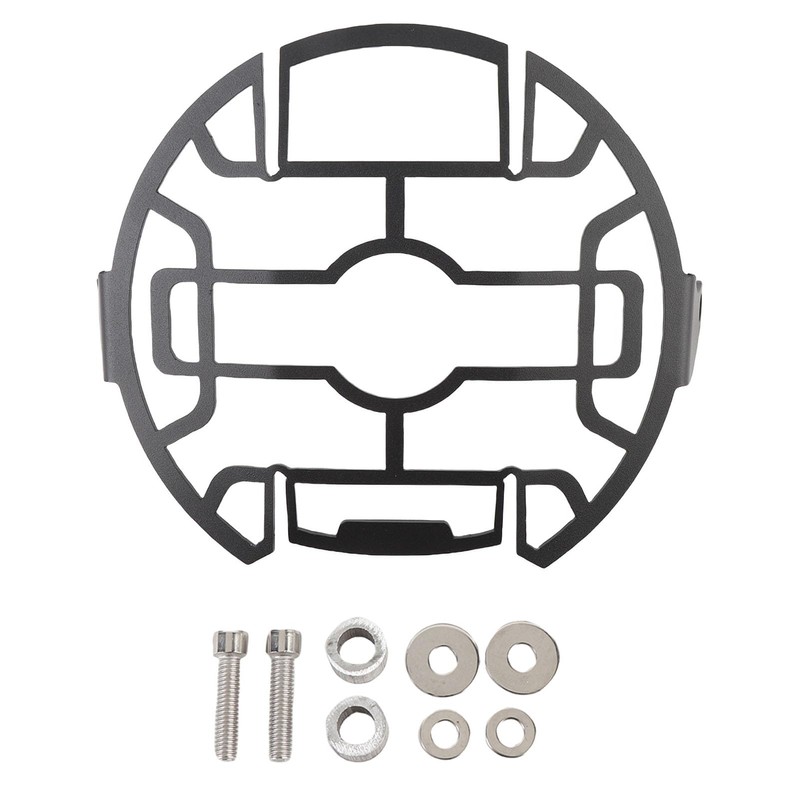 Motorcycle Headlight Cover, Metal Lightweight Stylish Look Headlamp Protector Cover