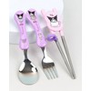 Lilfant Cute Fork, Spoon, and Chopsticks Flatware Set with Case,