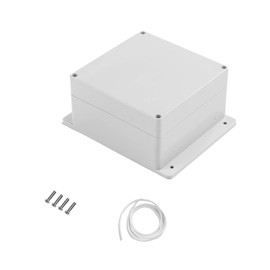 Heyiarbeit 1Pcs 160x160x90mm/ 6.30" x 6.30" x 3.54" ABS White Dustproof With Ear Electronic Junction Box Switch Shell Enclosure Project Box Case DIY Box Junction Case Enclosure