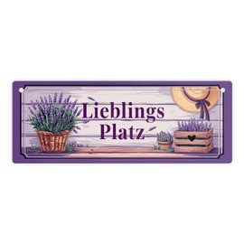 Lieblings-platz Metallschild XL Sichern Sie sich noch heute dieses liebevoll designte und bedruckte Metallschild und verleihen Sie Ihrem Lieblingsplatz Charme und Persönlichkeit.