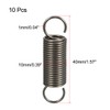 sourcing map Tension Spring Steel Small Double Hook Tension Spring