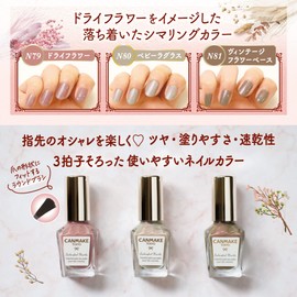 Canmake N81 Colorful Nails Vintage Flower Base 0.3 fl oz (8 ml), High Color, Quick Drying, Brown, Polarized Pearl