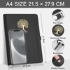 EMSHOI A4 Notebook Lined - 100 GSM Hardcover Leather Journal
