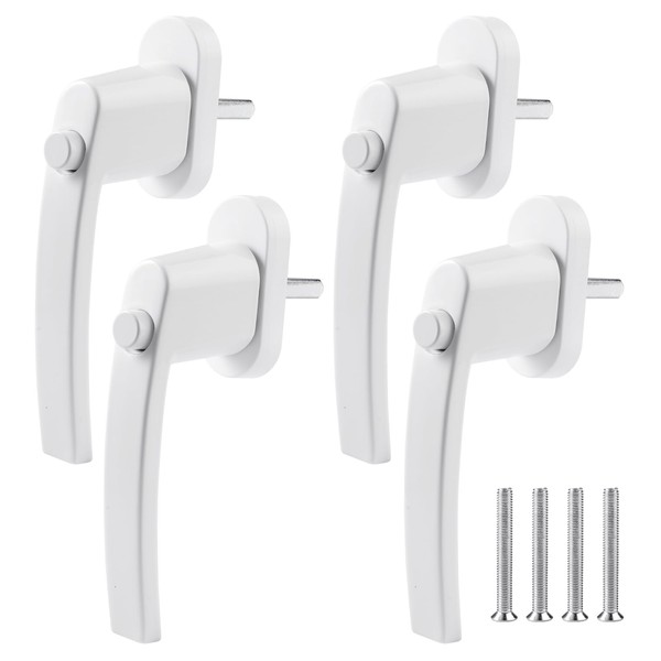 4 Stück Fenstergriffe Weiß, Fenstergriff Aus Aluminiumlegierung Balkontür Sicherung Fensterschloss