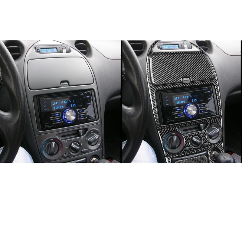 PJFUS Real Premium Carbon Fiber Car Dash Central A/C Control
