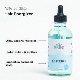 Agua de Cielo Hair Energizing Drops - Nourishing Hair Follicle Stimulator, Growth Oil Infused with Biotin, Ginger, Collagen & Peppermint, Supports Healthy Strands - 4 Oz