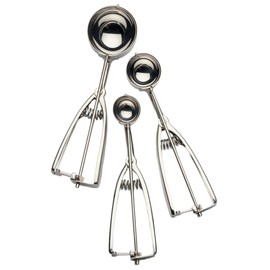 RSVP International Endurance Kitchen Collection Spring Release Measured Cookie Dough Scoop, Multi-Use for Cupcake, Muffin Batters, Stainless Steel and Dishwasher Safe, 70, 1 TBS