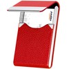 padike Men's Business Card Holder, Thin, Upgraded, Microfiber Leather, Magnetic