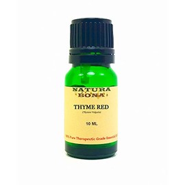 Thyme Red Essential Oil. 100% Pure Organic Therapeutic Grade Thyme Oil in a 10ml Green Glass Euro Dropper Bottle. (Thyme RED)