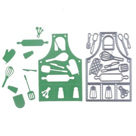 1 Pcs Kitchen Apron Cutting Dies, Kitchen Apron Metal Die Cuts,DIY Scrapbooking Artist Metal Cutting Dies Stencils for DIY Cards Making Scrapbooking Dies Cuts Photo Album Art 85MMx129MM