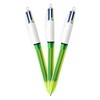 BIC 4-Color Fluo Ballpoint Pen, Medium/Bold Point (1.0/1.6 mm), Assorted