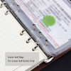 12 Pcs B5 Binder Pockets Document Wallet, Translucent 9-Hole Plastic