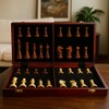 20" Extra Large Solid Walnut Wooden Chess Set with 2