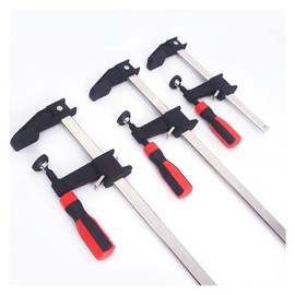 F Clamps Bar Clamp, Heavy Duty F Bar Clamp 6/12/18/24 Inch Ratchet Quick Release Squeeze Wood Metal Clutch Woodworking Carpentry Hand Tools (Size : 18inch Random Color)