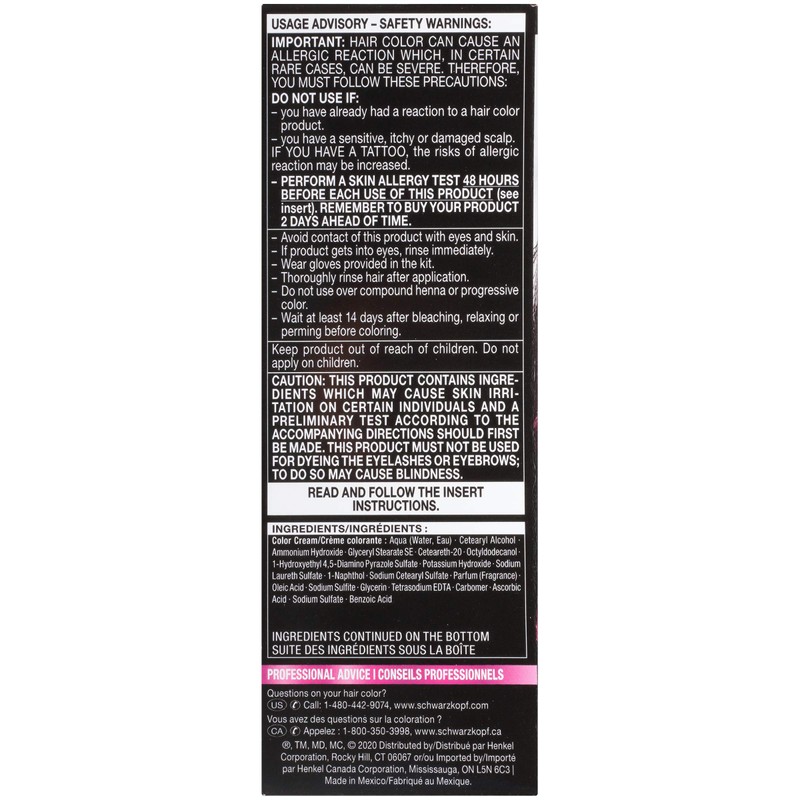 Schwarzkopf Color Ultime Hair Color, 5.23 Charcoal Fuchsia, 1 Application