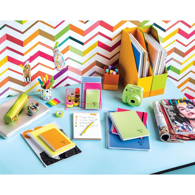 Clairefontaine 328126C Book A4, 'Linicolor', Squared Paper 90 Sheets Assorted