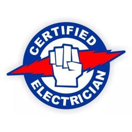Unbranded/Generic 3pk - Certified Electrician Hard Hat Stickers Helmet Electric Volts Arc Flash