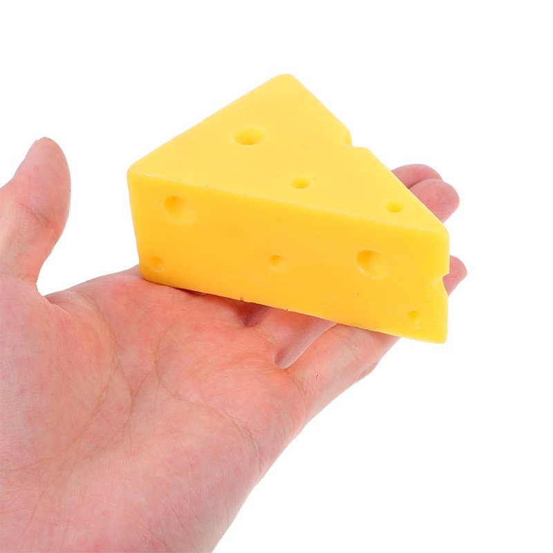 Abaodam Artificial Cheese, Scale Fake Cheese Simulation Triangle Realistic Dessert