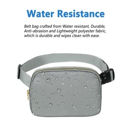 Everywhere Belt Bag for Women Men, Fashion Mini Waist Pack Lightweight Crossbody Bags with Adjustable Strap, Small Fanny Packs for Run, Travel, Outdoor Cycling, Shopping, Grey, Small, Fashion