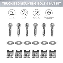 A ABIGAIL Truck Bed Mounting Bolt Nut Hardware Kit Fits 1997-2014 Ford F150, 1997-1999 Ford F250, 2006-2008 Lincoln Mark LT Pickup Replaces # W708605S436 W709424S901 924-313