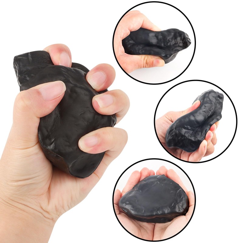 5 Pieces Stone Stress Balls Cute Stone Shaped Squeeze Anxiety