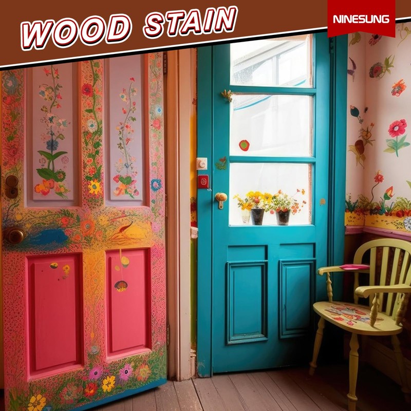 NINESUNG Orange Wood Stain | Water Based Wood Dye Powder