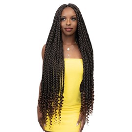 Janet Collection Crochet Braids Nala Tress 2X JUMBO COI BOX BRAID 32" (5-Pack, 613)