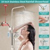 MIAOHUI High Pressure Rain Shower Head with 7 Settings Handheld