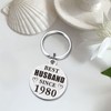 TANWIH 45th Wedding Anniversary Keychain Gifts, Best Husband Since 1980,