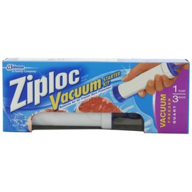 Ziploc Vacuum Starter Kit, 3-Quart Bags, 1-Pump