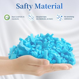 Jecqbor Bean Bag Filler, 40 lbs Shredded Memory Foam Filling, Soft Pillow Stuffing Bean Bag Refill Foam for Couch, Cushion, Stuffed Animals, Dog Bed, Arts Crafts