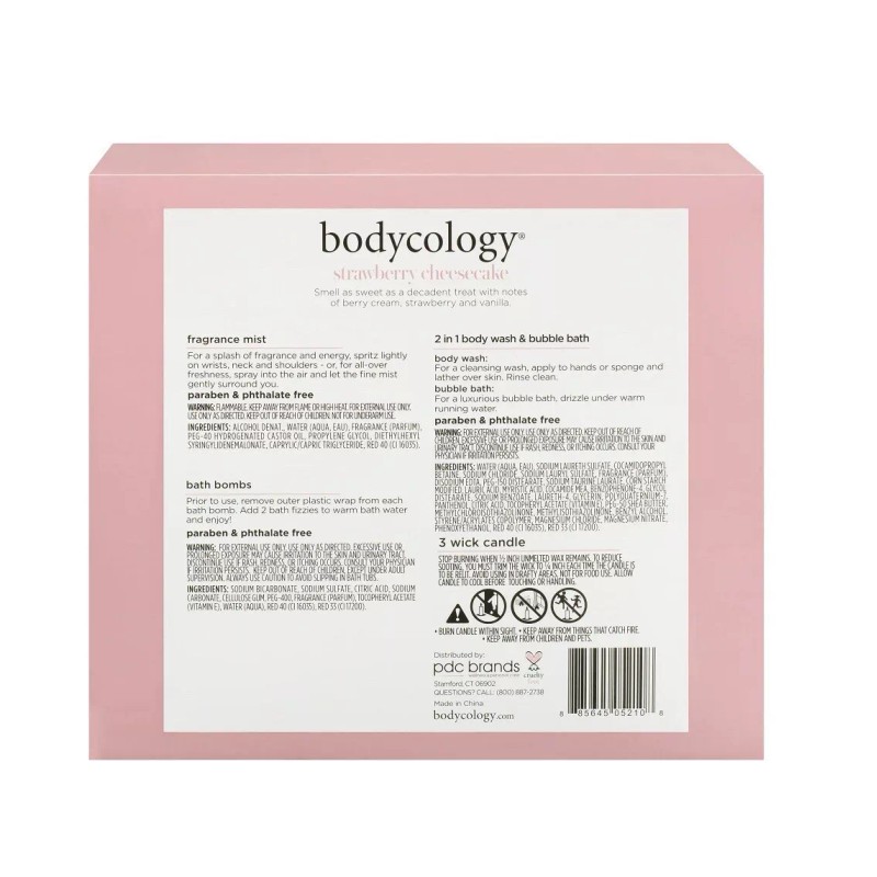 Bodycology 🔥NEW🔥 Bodycology Strawberry Cheesecake Pampering Bath Set with 3