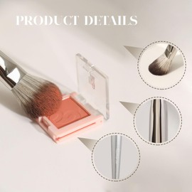 GUOXIAONIU Blush Brush for Cheeks, Blending Brush, Contour Bronzer Brush, makeup brush, Ideal for All Face Makeup & Foundation for Liquid, Cream and Powder Face Makeup, Vegan & Cruelty-Free