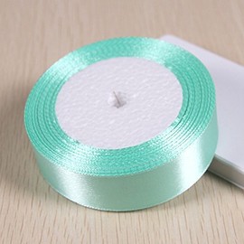 GCS 25 Meters Of Satin Wedding Party Ribbon 15mm In Multiple Colours Pack Rolls (Mint Green)…