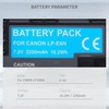 2 Pack LP-E6N LP-E6NH LP-E6 Battery, Dual-Channel Charger Compatible for