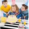 MUNILAIL 3 Pcs Stripe Table Runner Plastic 14 x 108