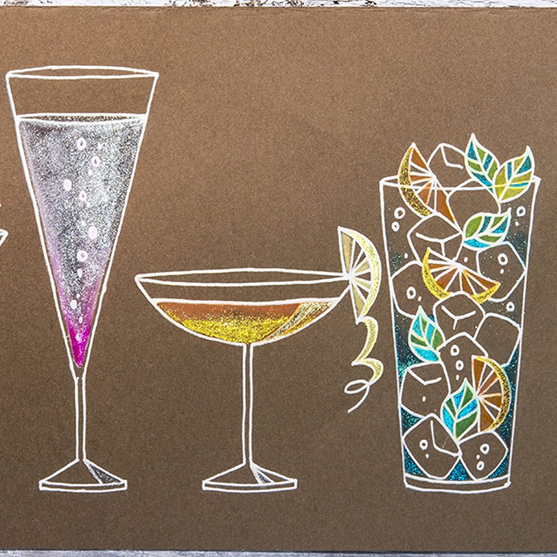 Pentel Arts DualMetallic Brush, Orange/Metallic Yellow