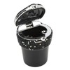 Car Ashtray DiamondStudded Smokeless Container with LED Light Indicator Multifunctional