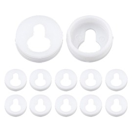 Pack of 10 Cupboard Hangers, Cupboard Holders Plastic 20mm Keyhole Hangers, Round Keyhole Shelf Brackets Hanger Fixings