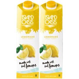Island Oasis Lemonade Fruit Puree, 33.8 fl oz (1 Liter) Pack of 2