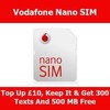 Vodafone Pay As You Go Nano Sim Card.